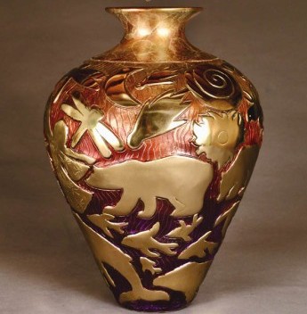 Water, Earth, Sky Vase